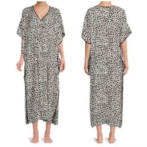 Kate Spade Kaftan Leopard Print  MuMu Cover Up Women’s Gown Size XS/S